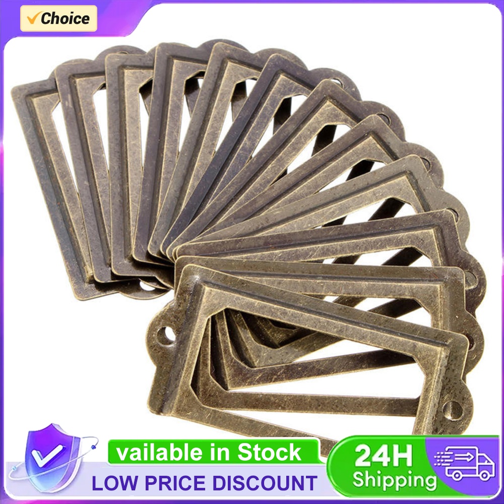 Woodworking Names - 12 Stück Aktenordner-Namenskartenhalter aus antikem Messing,