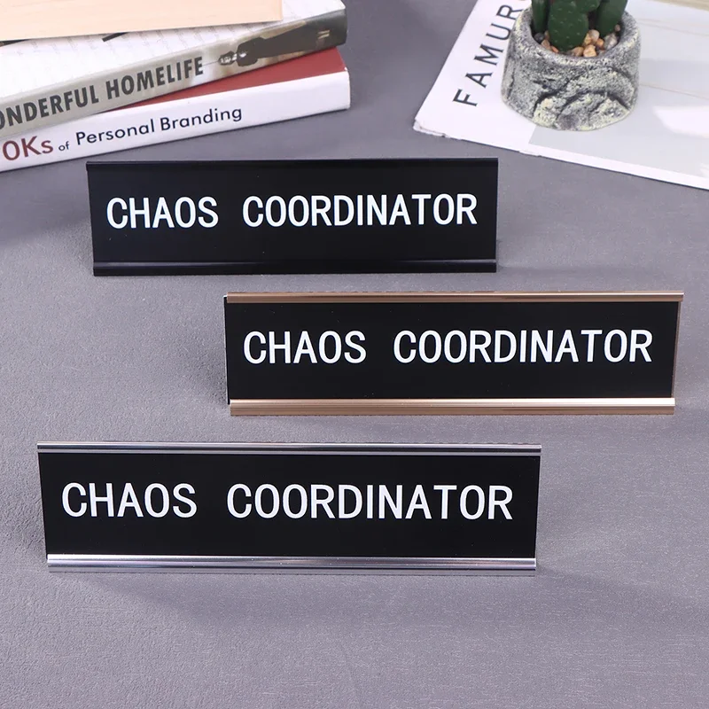 Woodworking Names - Positionskarte Chaos Koordinator Büro Dekor Schreibtisch