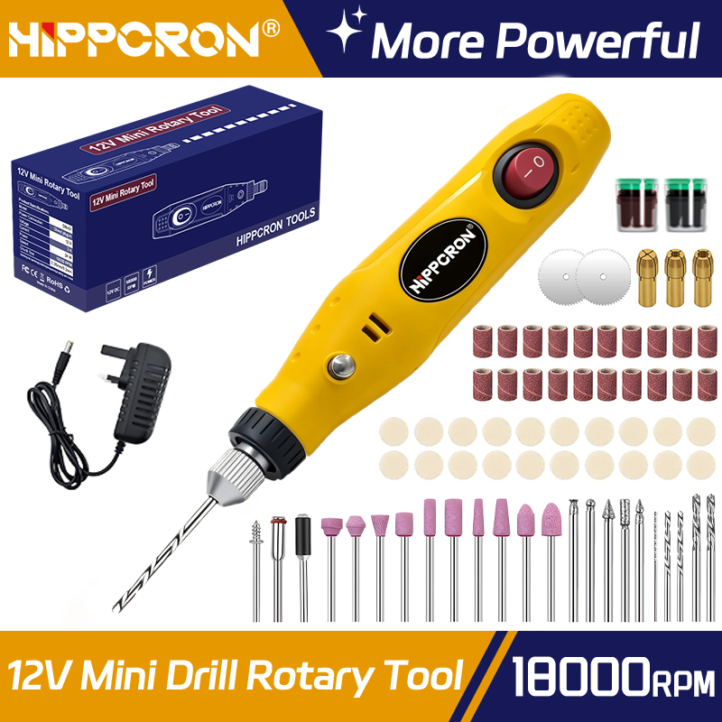 Woodworking Ideas - Hippcron Mini-Handbohrmaschine mit UK-Stecker, zum Schleifen,
