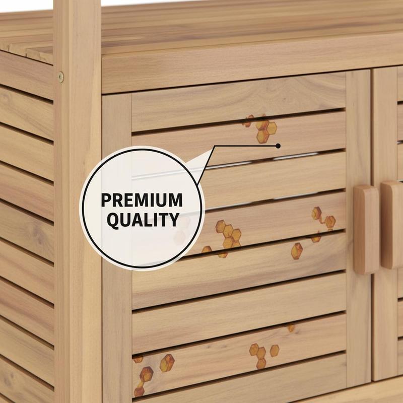 Outdoor-Pflanztisch aus Akazie – Workbench Woodworking Bewertung und Preis