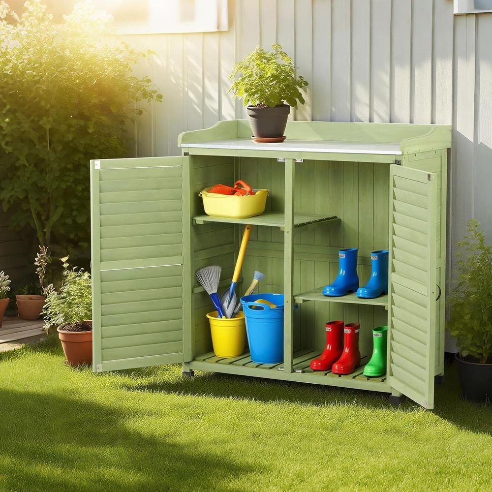 Outdoor-Pflanzbank mit Metall- – Workbench Woodworking Bewertung und Preis