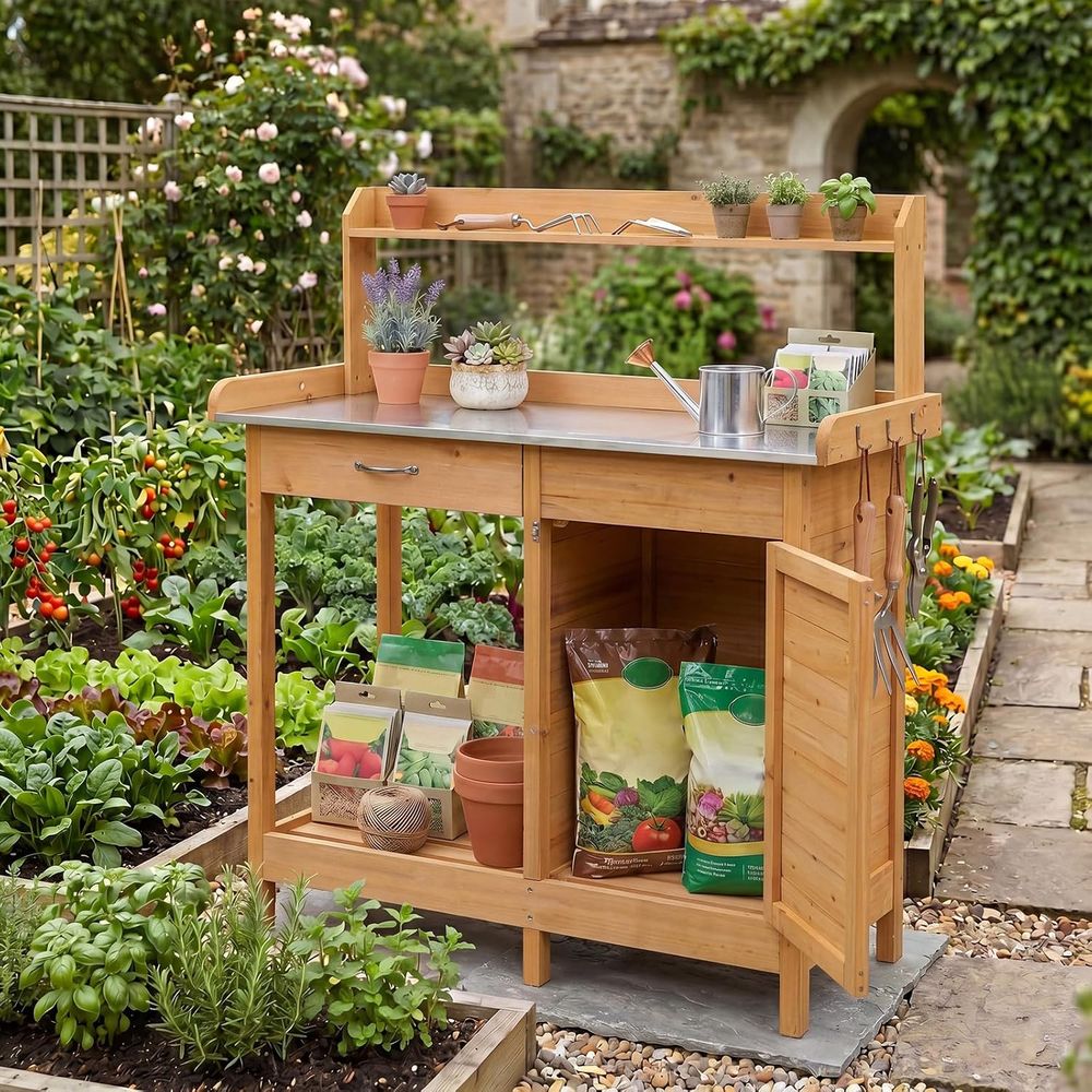 Outdoor-Pflanztisch aus Holz m – Workbench Woodworking Bewertung und Preis